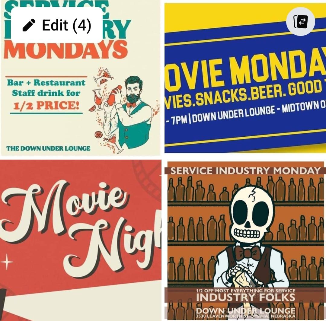 Monday Movie Marathons featuring Service Industry Day