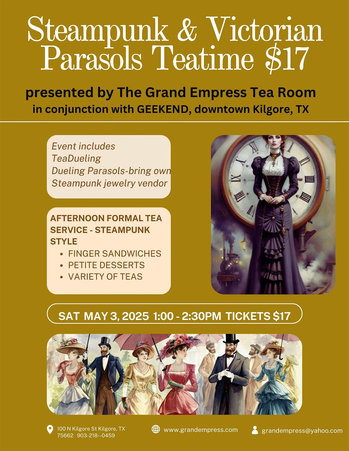 Steampunk & Victorian Parasols Tea Time $17