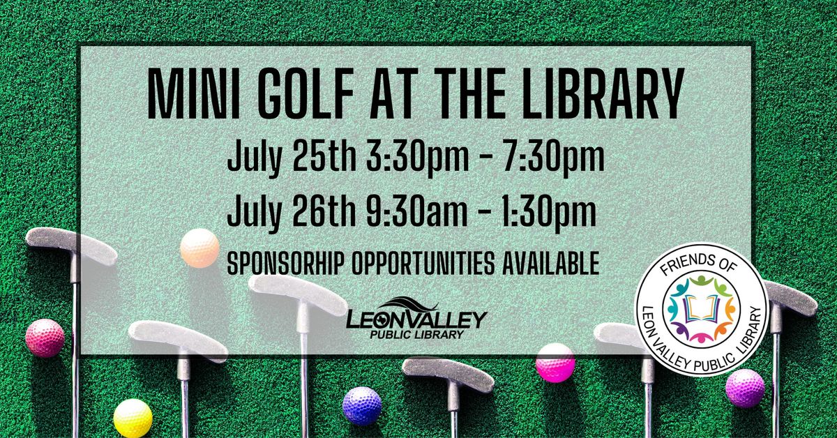 Mini Golf at the Library