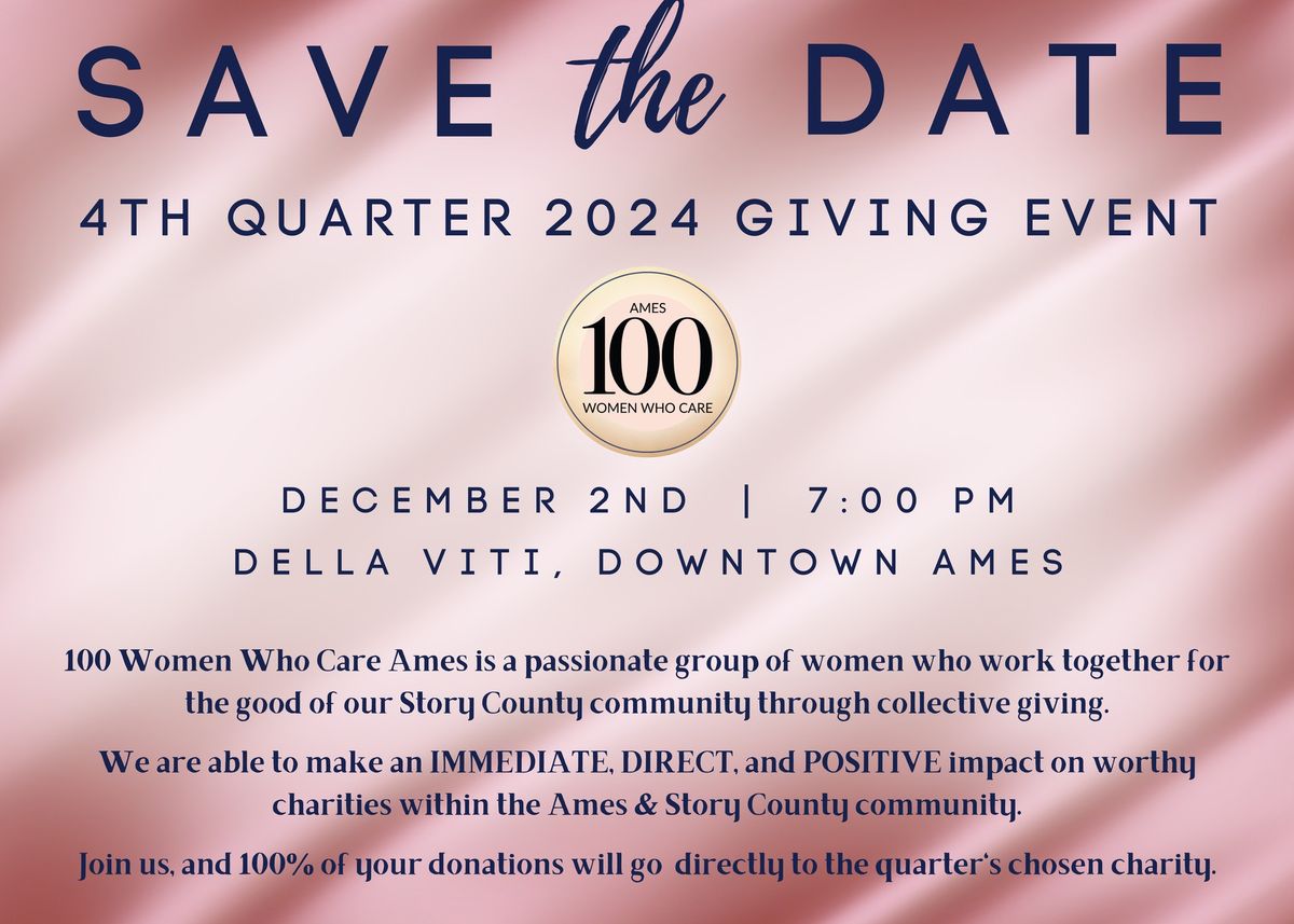 4th Quarter 2024 || Winter Giving Event