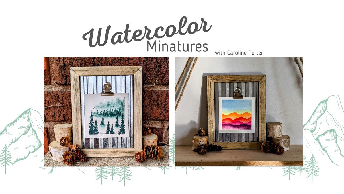 Watercolor Miniatures - Double Feature: Misty Forest & Colorful Mountains 