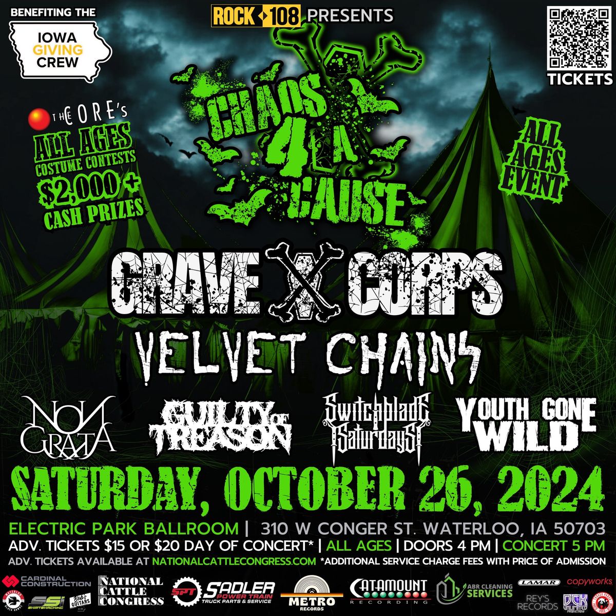 ROCK 108\u2019s CHAOS 4 A CAUSE: CIRCUS OF THE UNDEAD