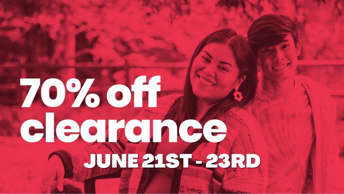 70% OFF Clearance Sale!