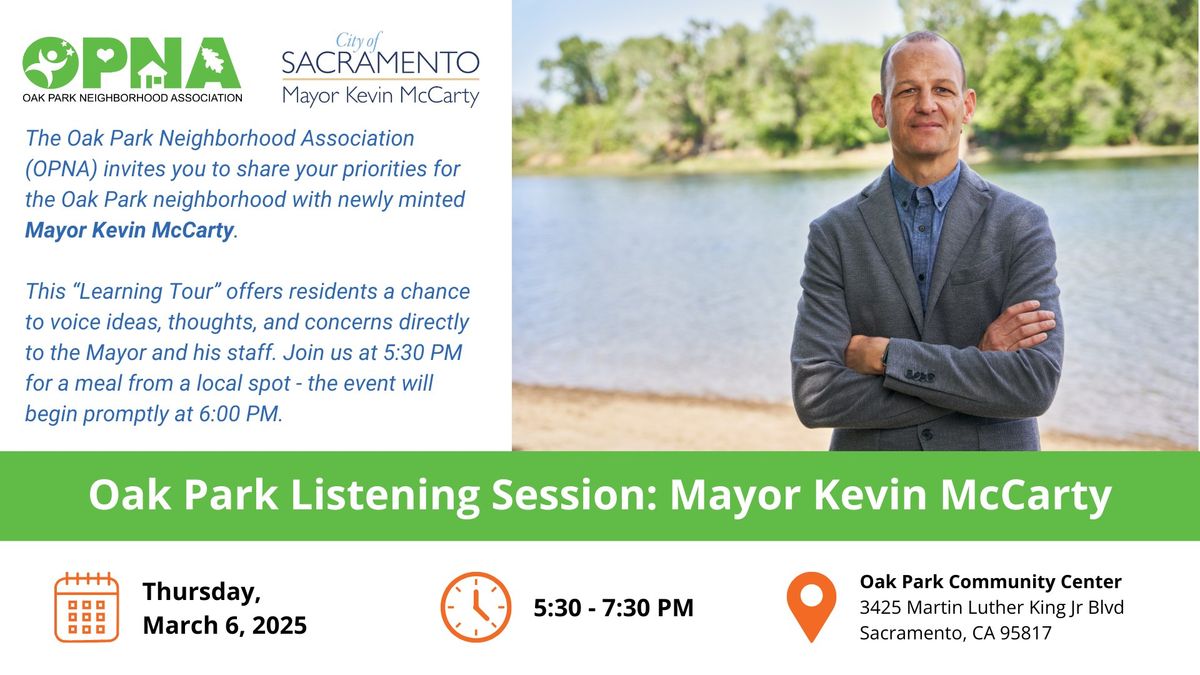 Oak Park Listening Session: Mayor Kevin McCarty