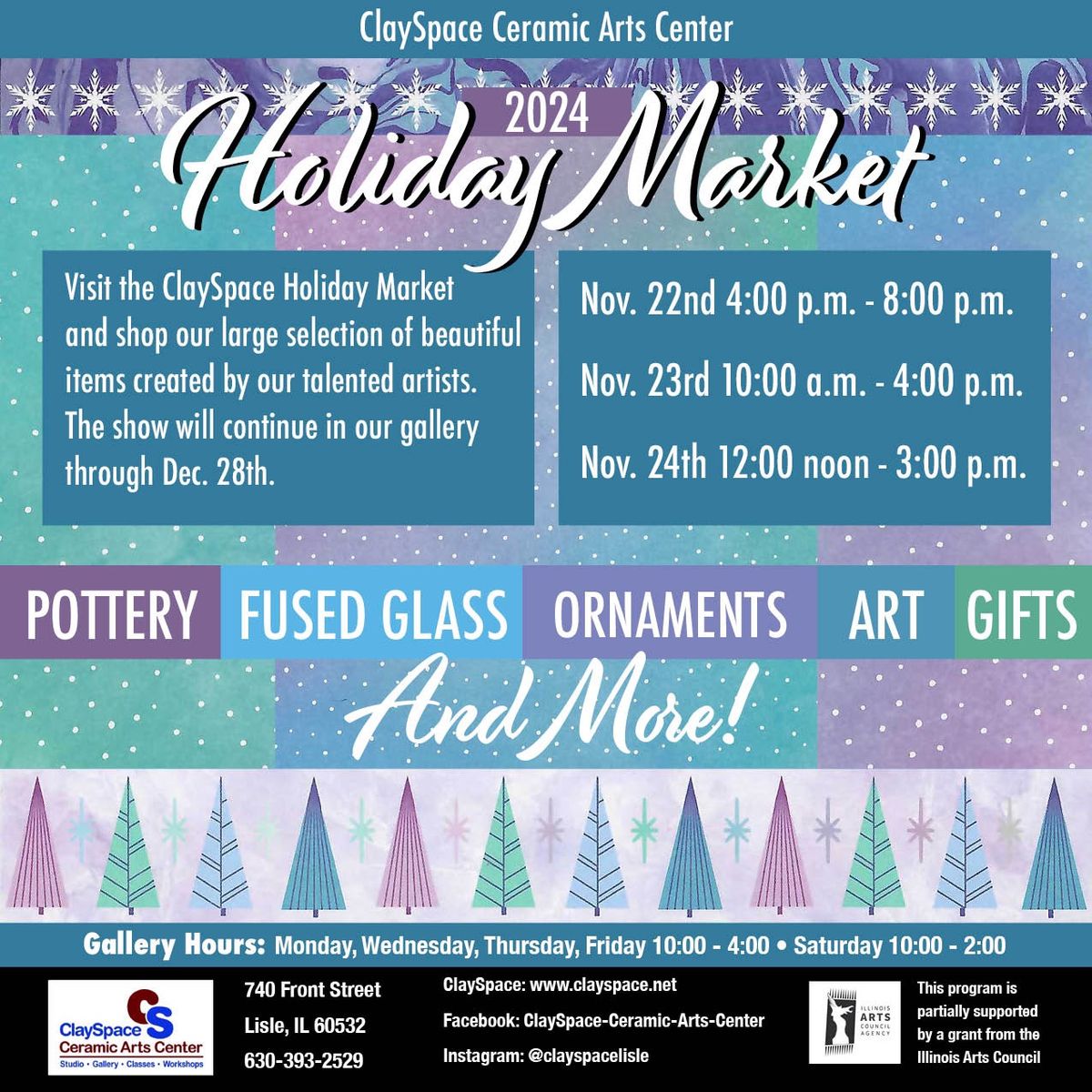 ClaySpace Ceramic Arts Center\u2019s Annual Holiday Market