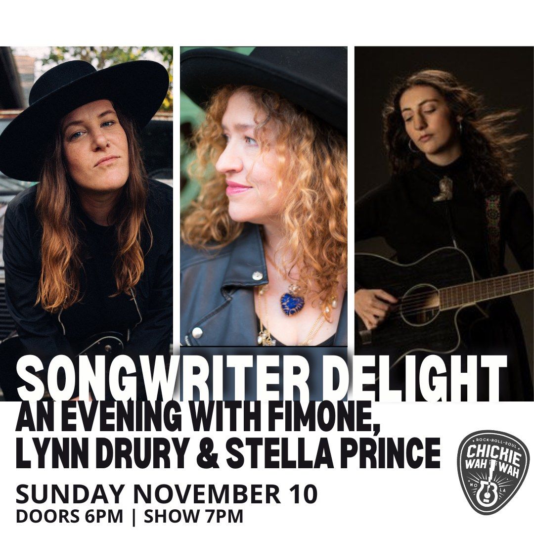 Songwriter Delight - An Evening with Fimone, Lynn Drury & Stella Prince