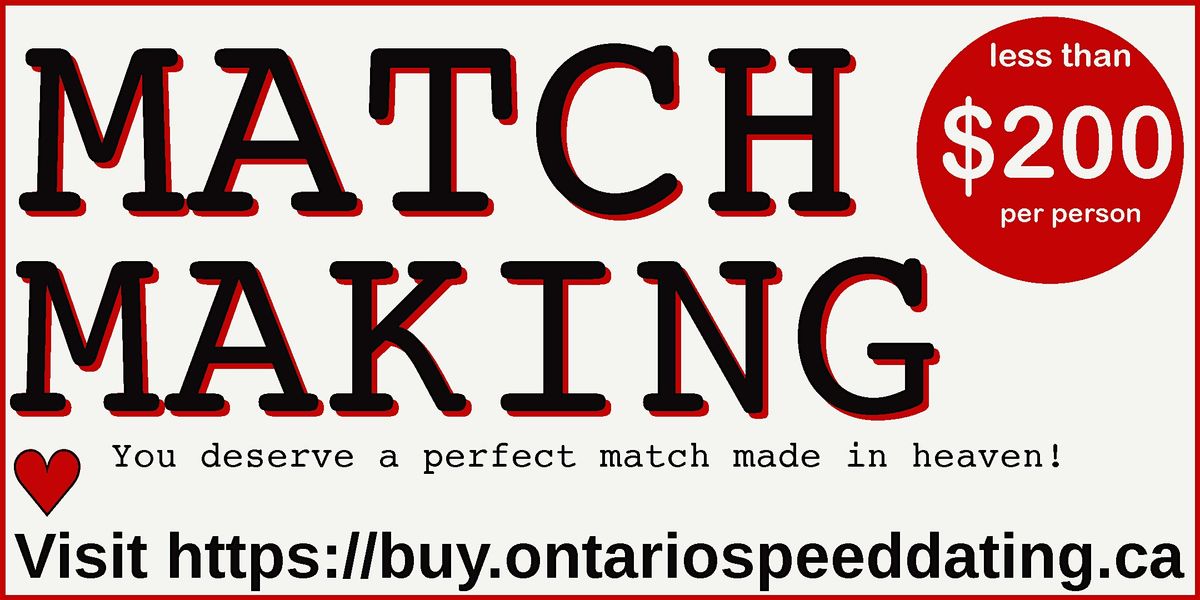Matchmaking Service In Area Of Toronto (for Ages 19 And Up)