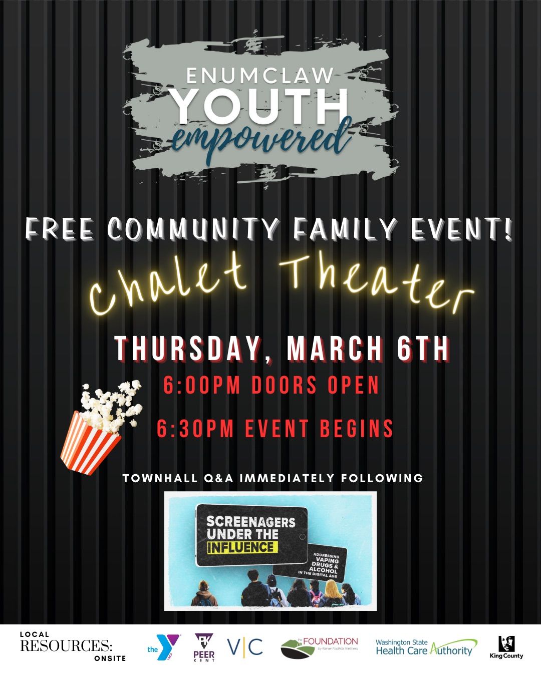 FREE Community Event - SCREENAGERS under the influence