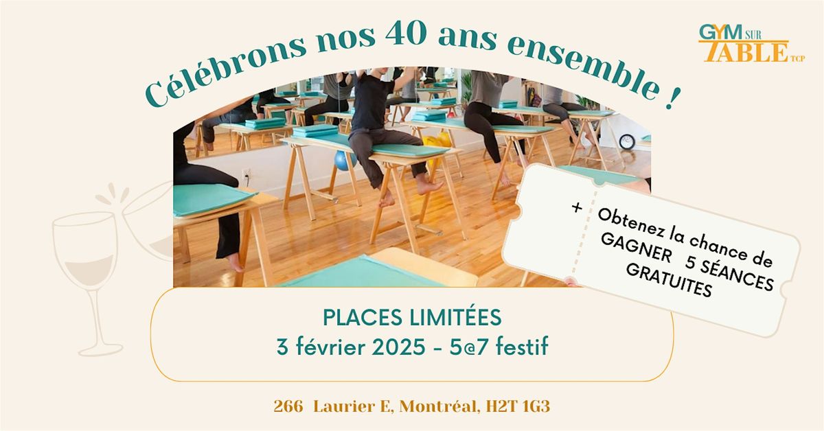 40 ans Gymnastique sur Table ! - Soir\u00e9e 5@7