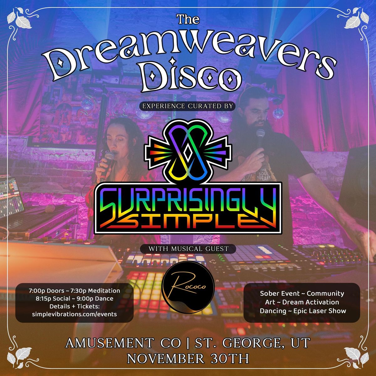 The Dreamweavers Disco w\/ SurprisinglySimple + DJ Rococo - St. George, UT