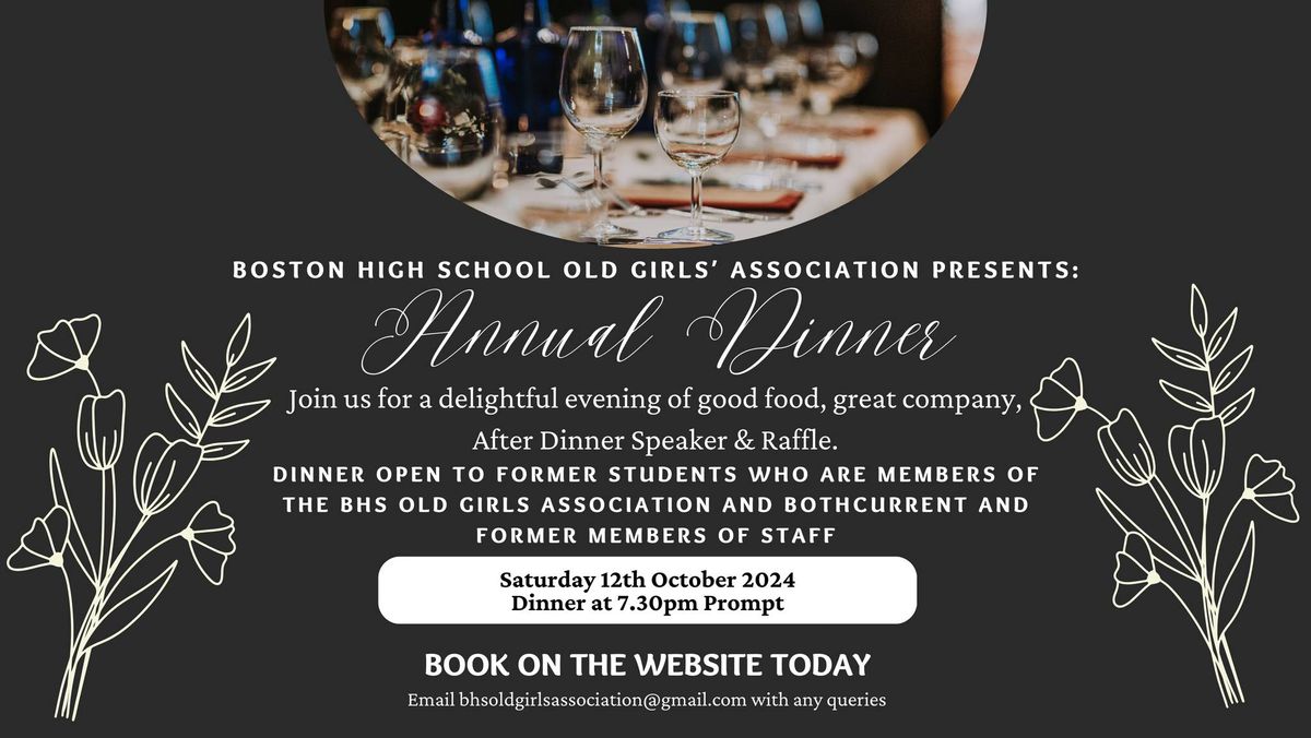 Boston High School Old Girls' Association - Annual Dinner