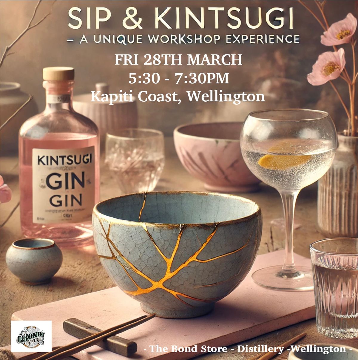 Sip & Kintsugi Workshop in Wellington \/\/ The Bond Store Distillery