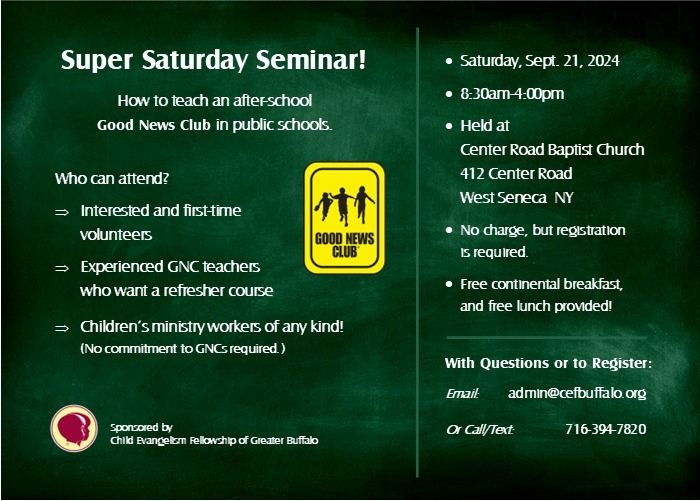 Super Saturday Seminar!