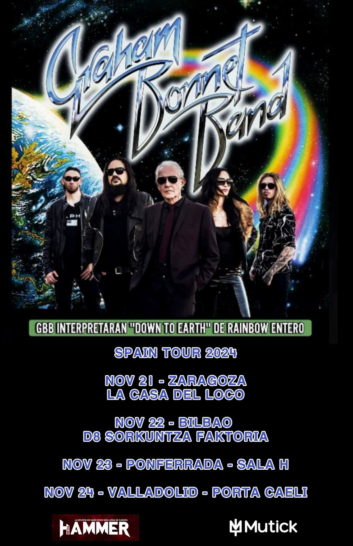 GRAHAM BONNET en Zaragoza, plays Down to Earth