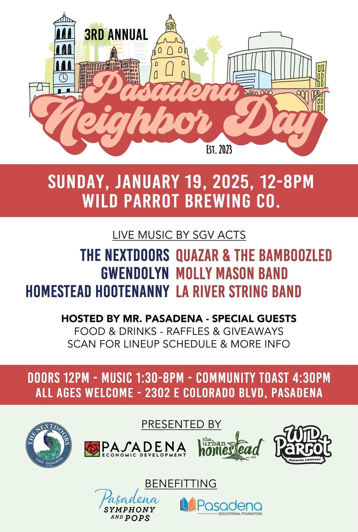 Pasadena Neighbor Day Concert and Community Event