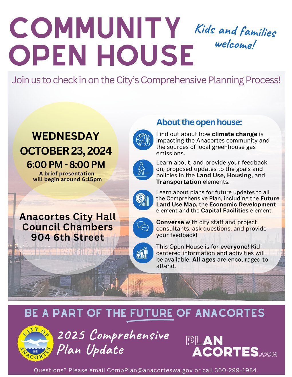 Anacortes 2025 Comprehensive Plan Update Open House