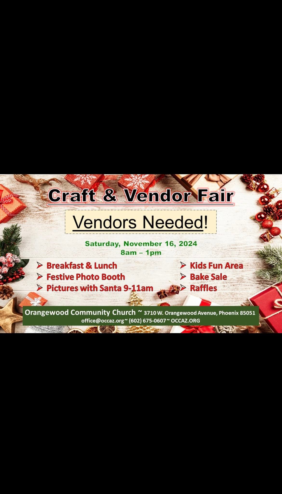 Orangewood Community Church Craft & Vendor Fair