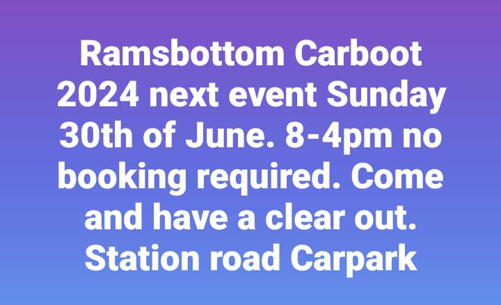 Ramsbottom Carboot 2024