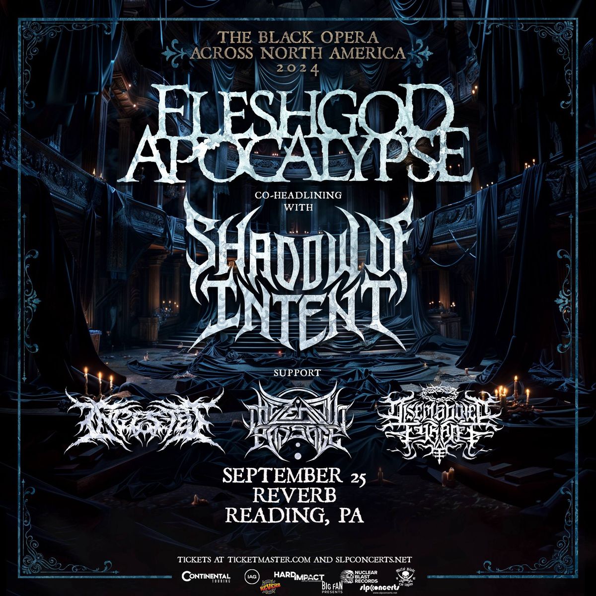  FLESHGOD APOCALYPSE & SHADOW OF INTENT THE BLACK OPERA ACROSS NORTH AMERICA 2024 AT REVERB