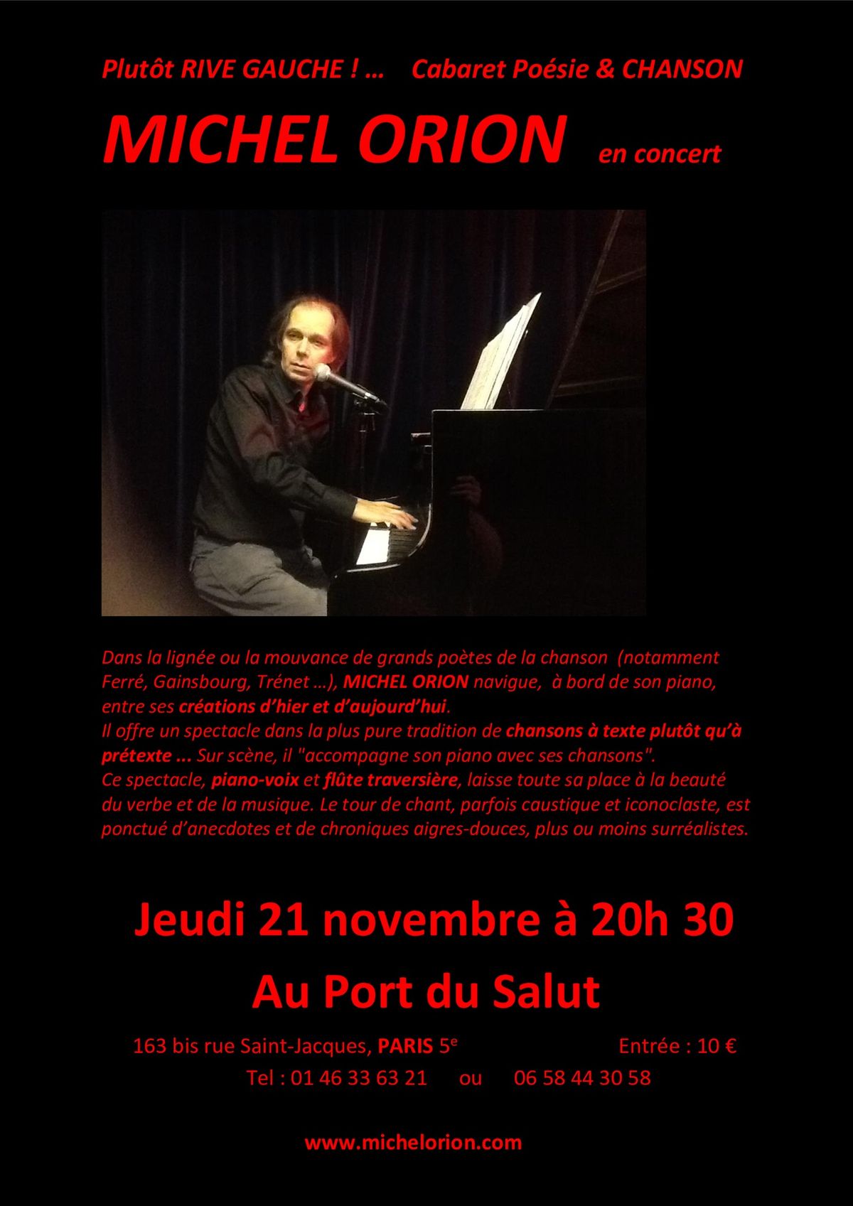 Plut\u00f4t rive gauche ... Cabaret Po\u00e9sie & Chanson 