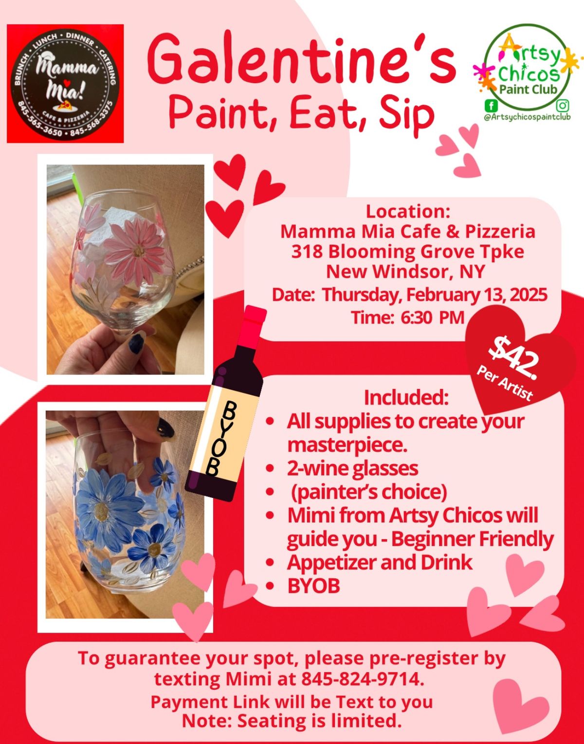 Galentine's Paint, Eat & Sip Night