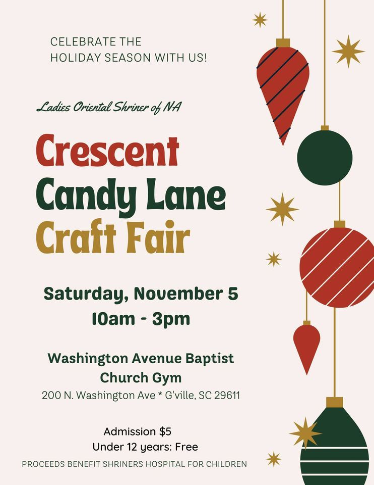 Crescent Candy Cane Lane Craft Fair, Washington Avenue Baptist Church