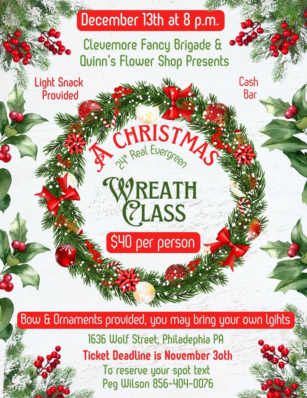 A Christmas Wreath Class