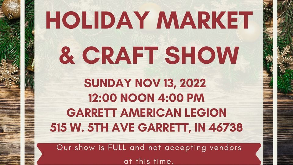 Holiday Market & Craft Show- SHOW IS FULL