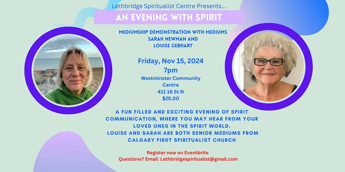 Evening with Spirit - Mediumship Demonstration with Visiting Mediums Louise Gebhart and Sarah Newman