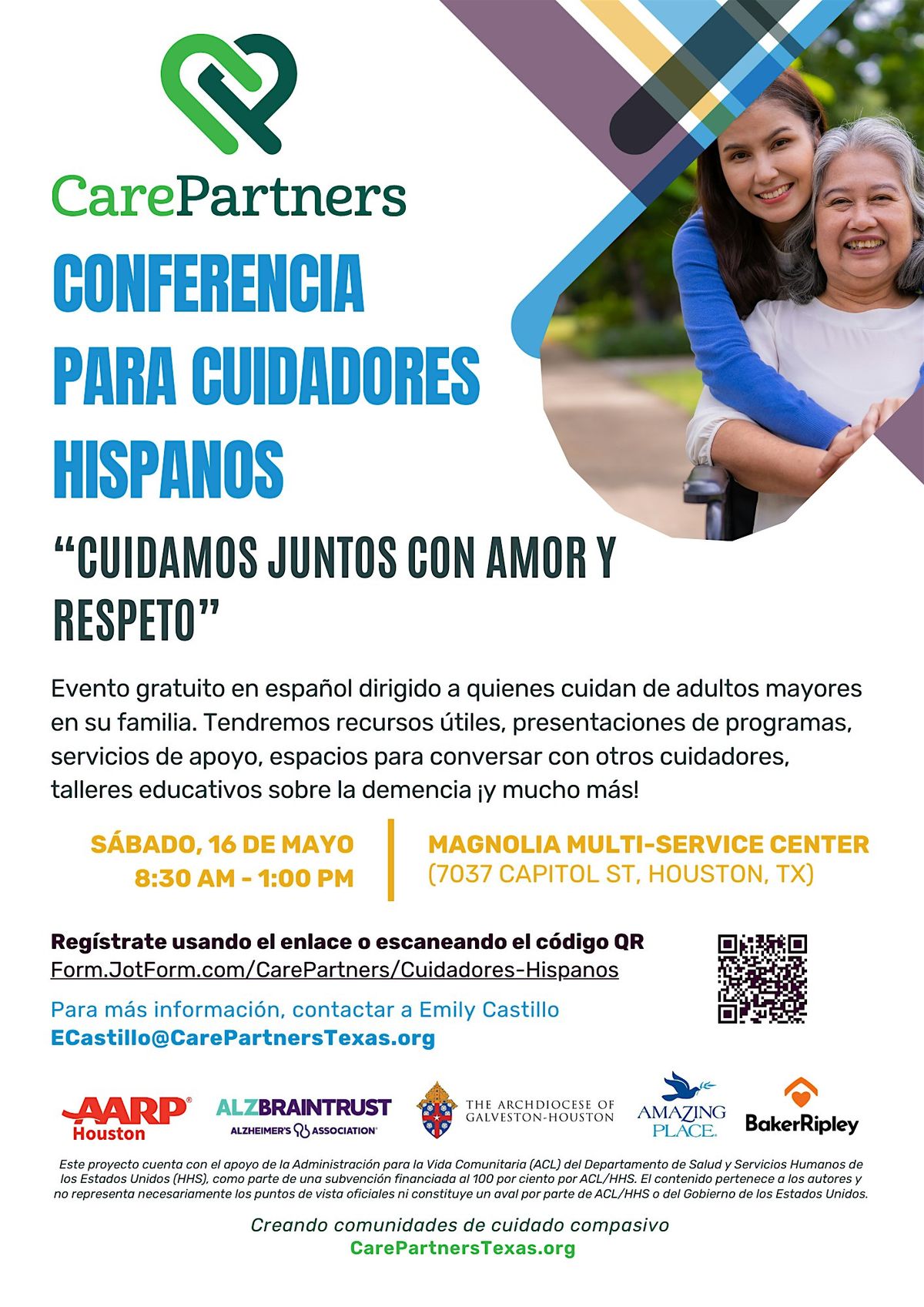 Conferencia Para Cuidadores Hispanos \u201cCuidamos Juntos con Amor y Respeto\u201d.
