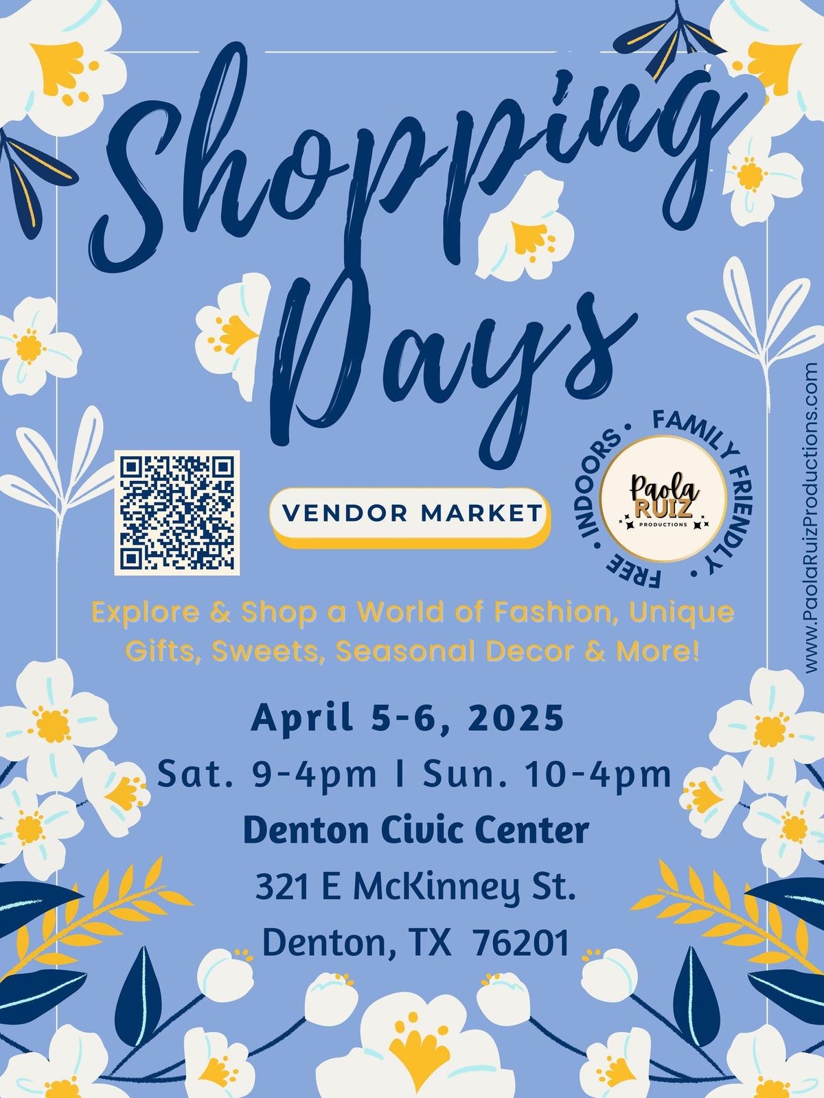 Shopping Days Vendor Market - Spring Edition 