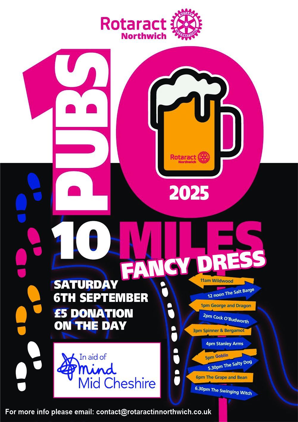 Rotaract in Northwich's Fancy Dress 10 Pubs 10 Miles