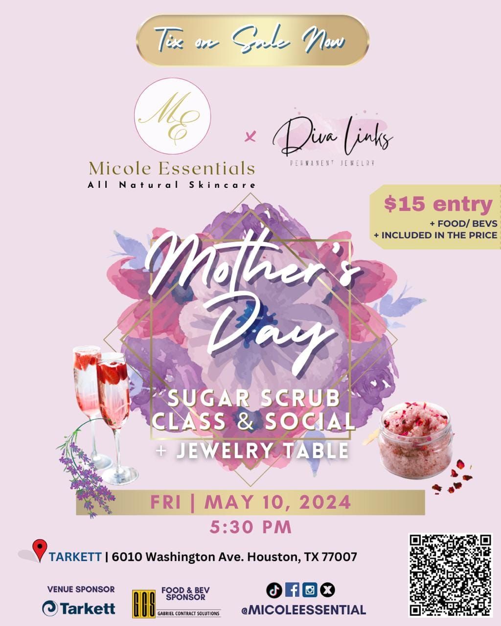Mother's Day Happy Hour: Sugar Scrub + Permanent Jewelry Class & Social