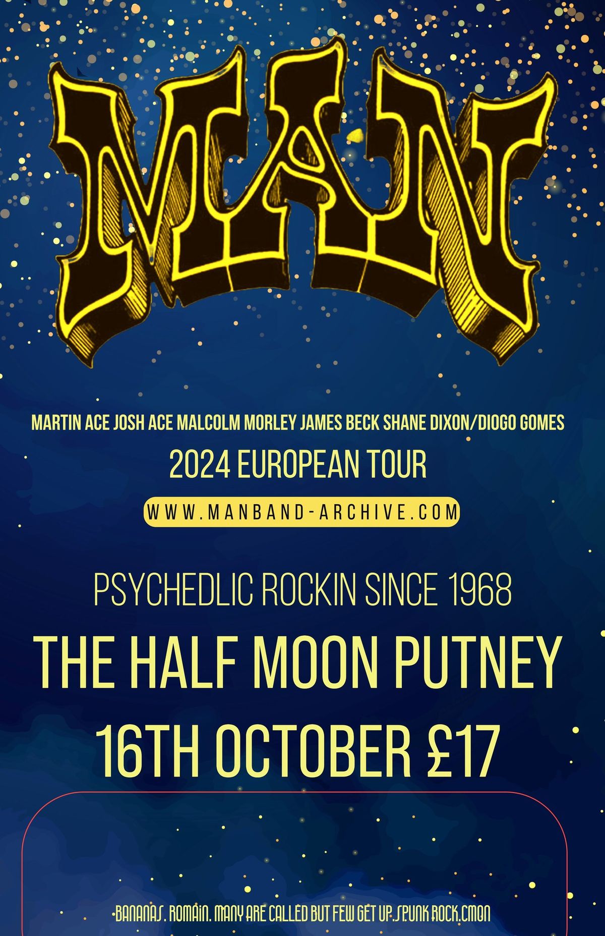 MAN at Half Moon - Putney, London on 16 Oct 2024