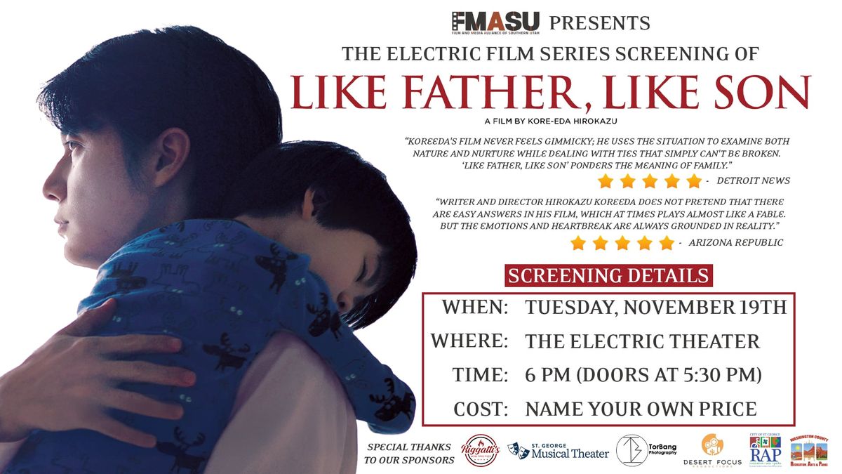 Like Father, Like Son (2013) Electric Film Series Free Screening