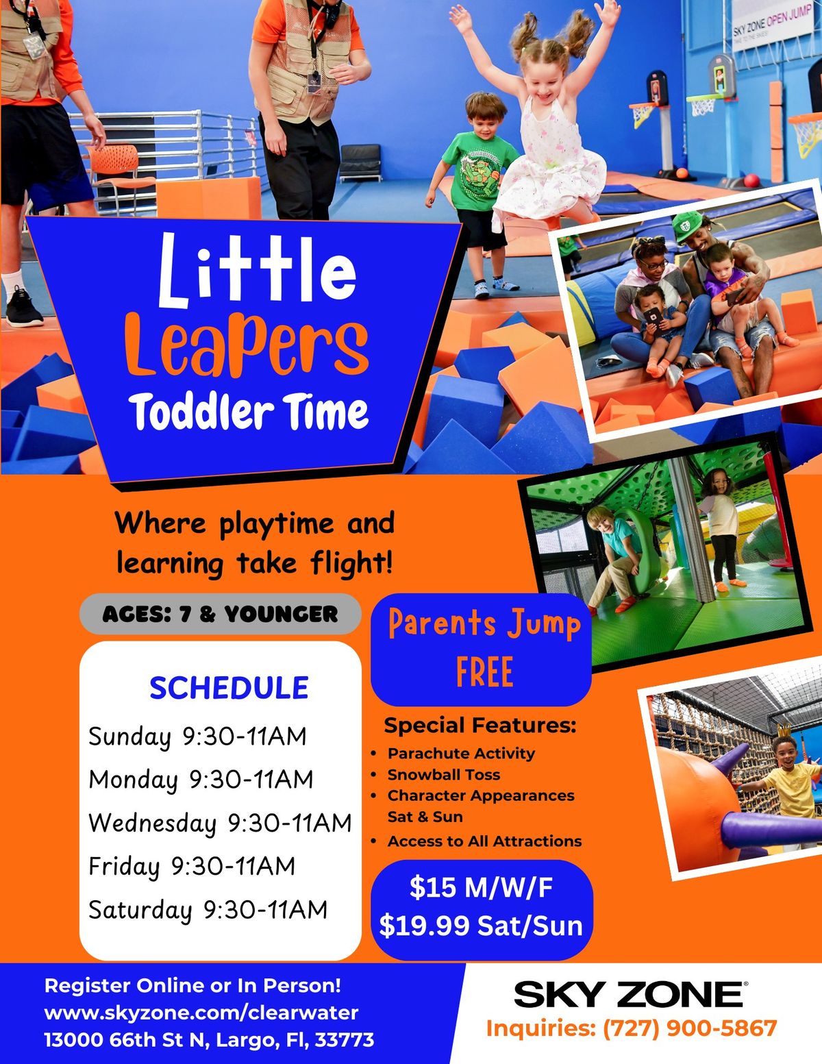 Little Leapers Toddler Time At Sky Zone Clearwater 