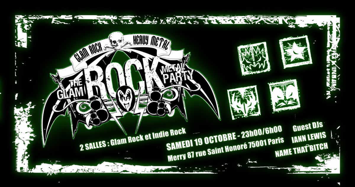 Soir\u00e9e Glam Rock Heavy metal \/ 2 salles 2 ambiances