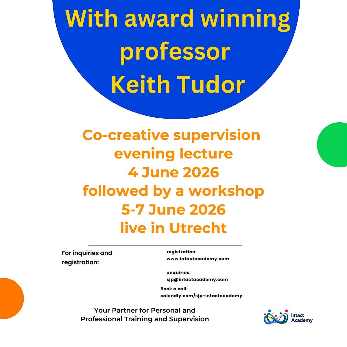 Co-creative supervision lecture - with award-winning professor Keith Tudor