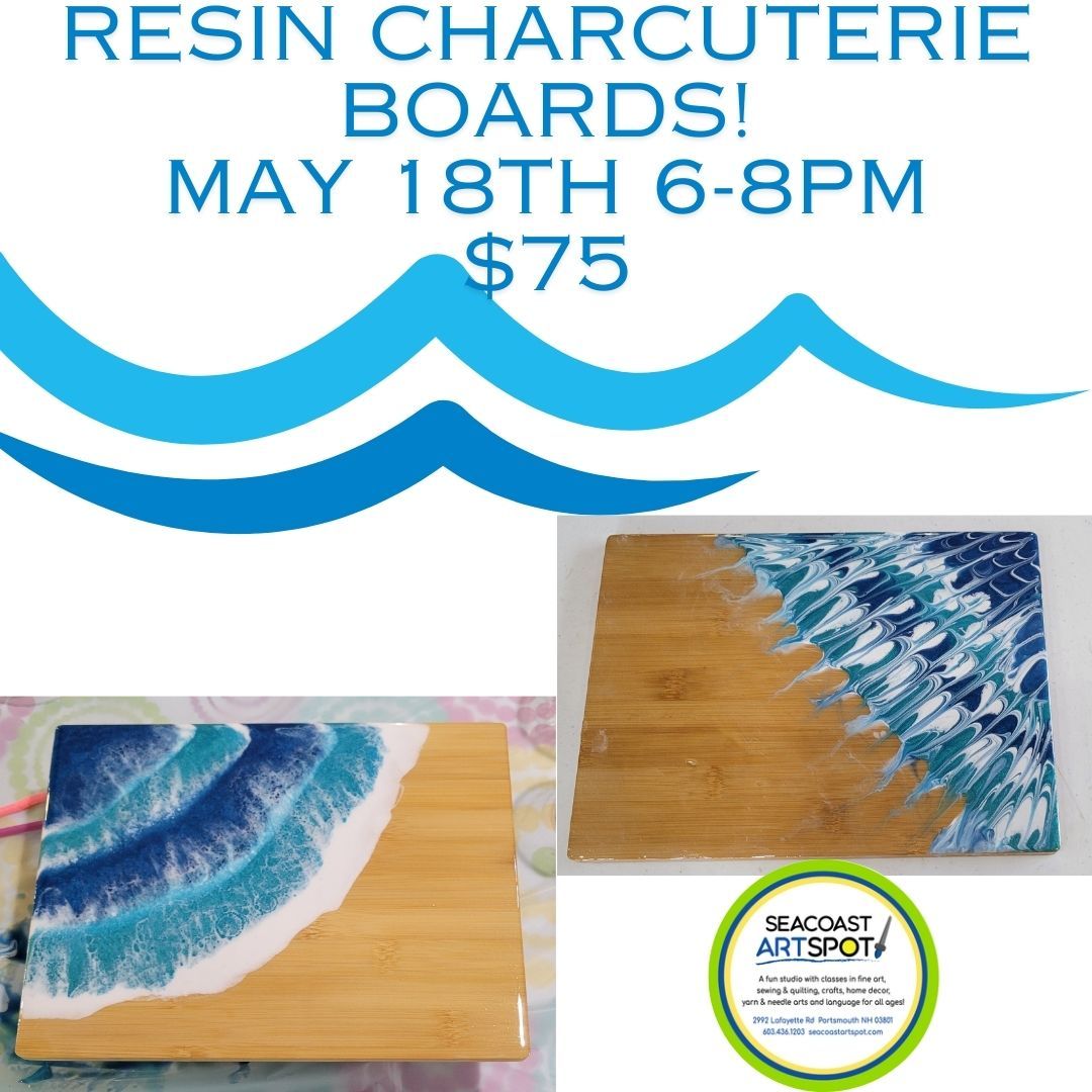 Resin Art Workshop: Charcuterie Board! $75