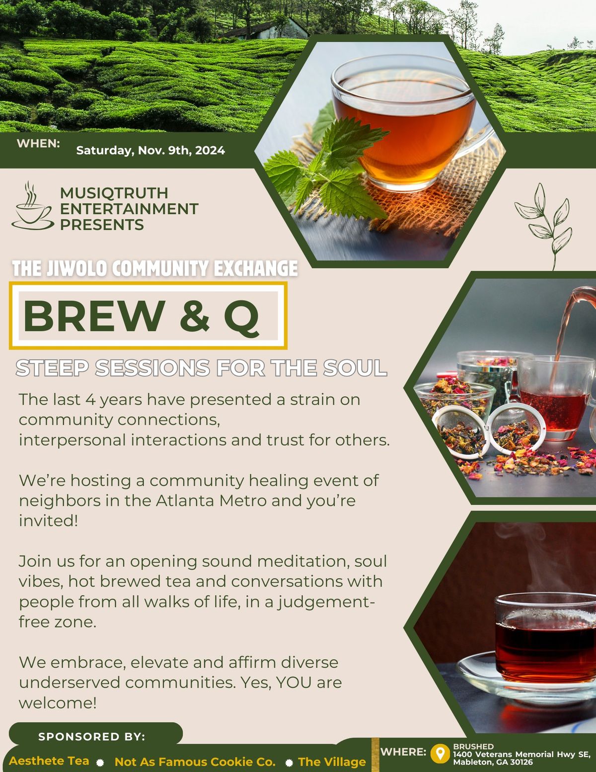 Brew & Q: Steep Sessions for the Soul