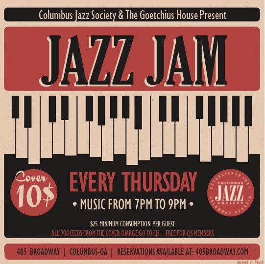 EVERY THURSDAY - JAZZ JAM w\/ Columbus Jazz Society