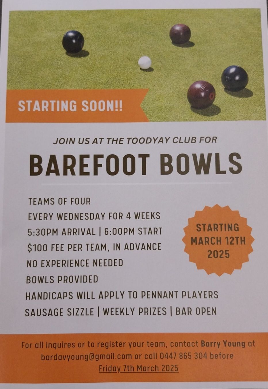 Barefoot Bowls