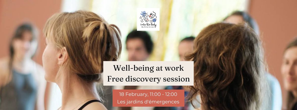 Well-being at work - Free discovery session