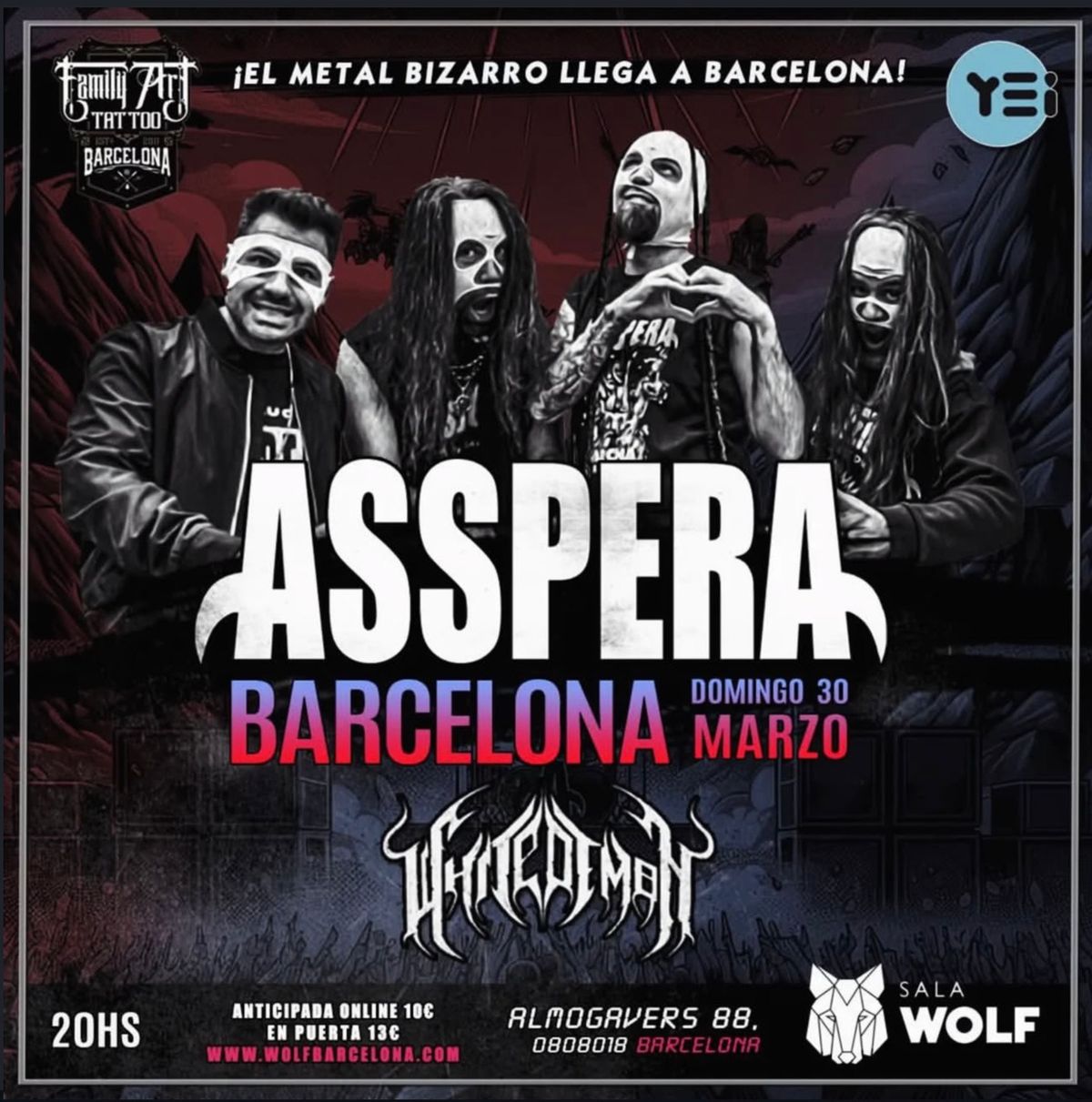 Asspera + Whitedemon en Barcelona 