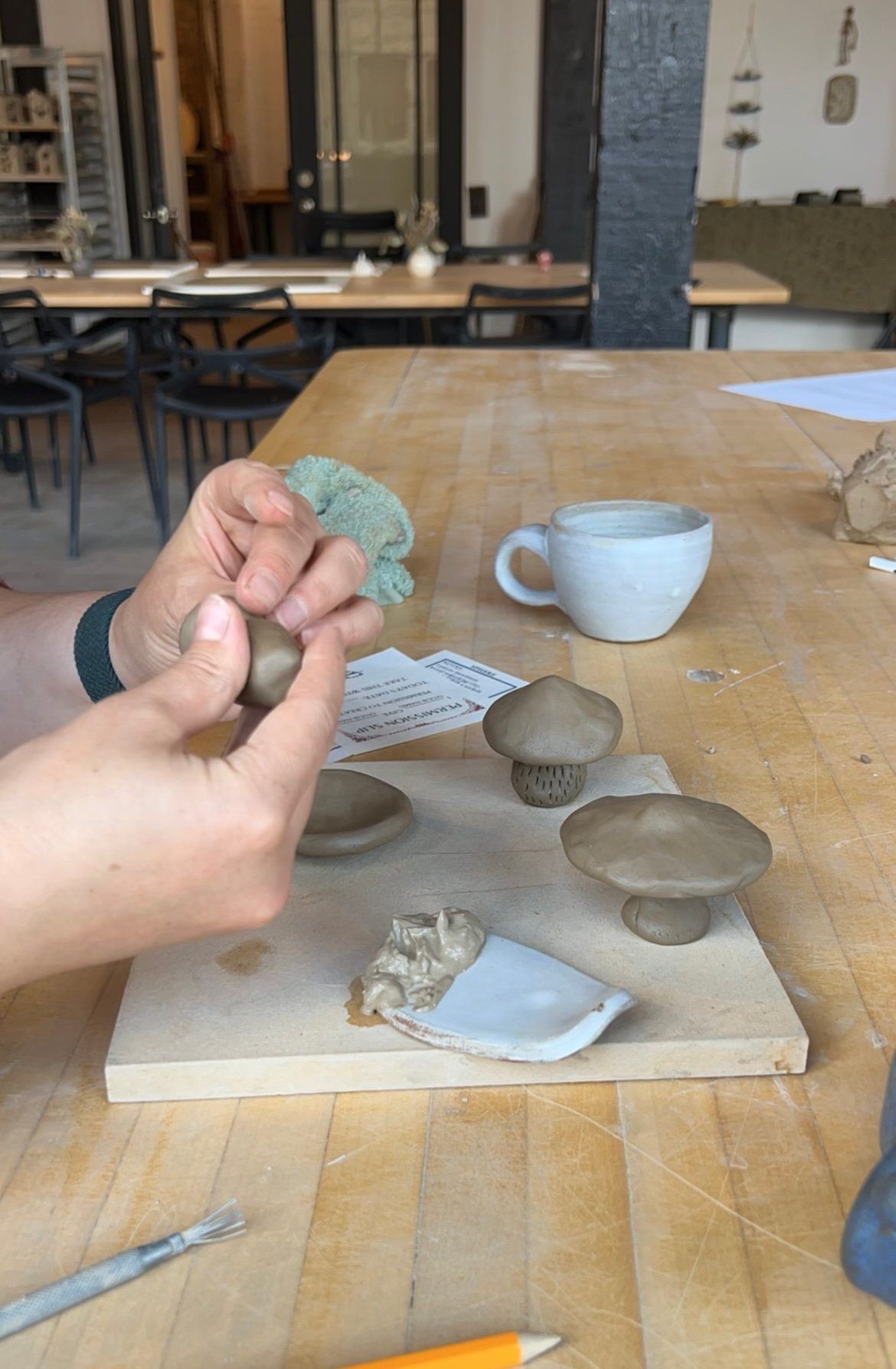 Mushroom Ornaments Clay Workshop