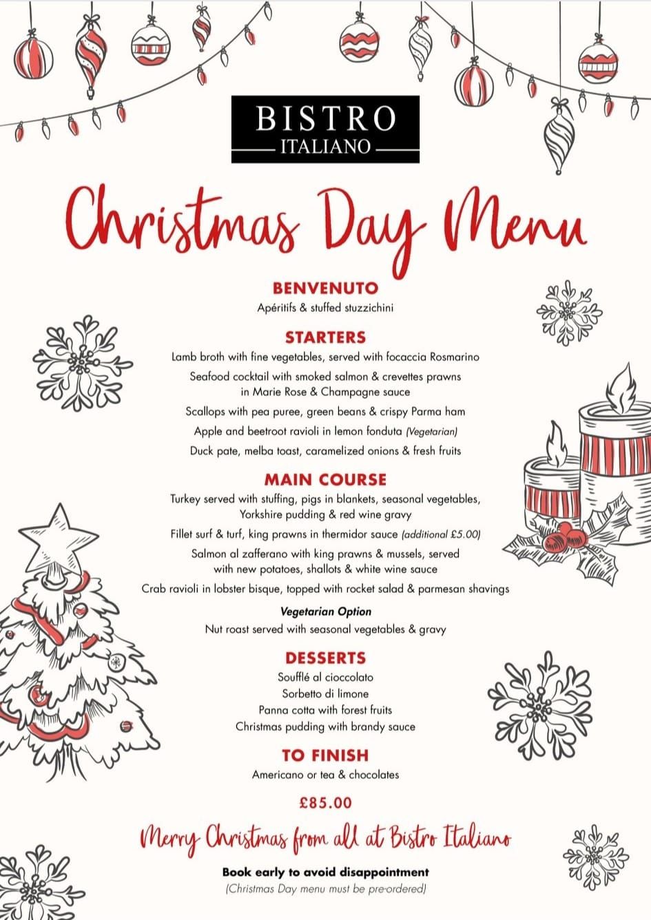 Christmas Day Menu Celebration