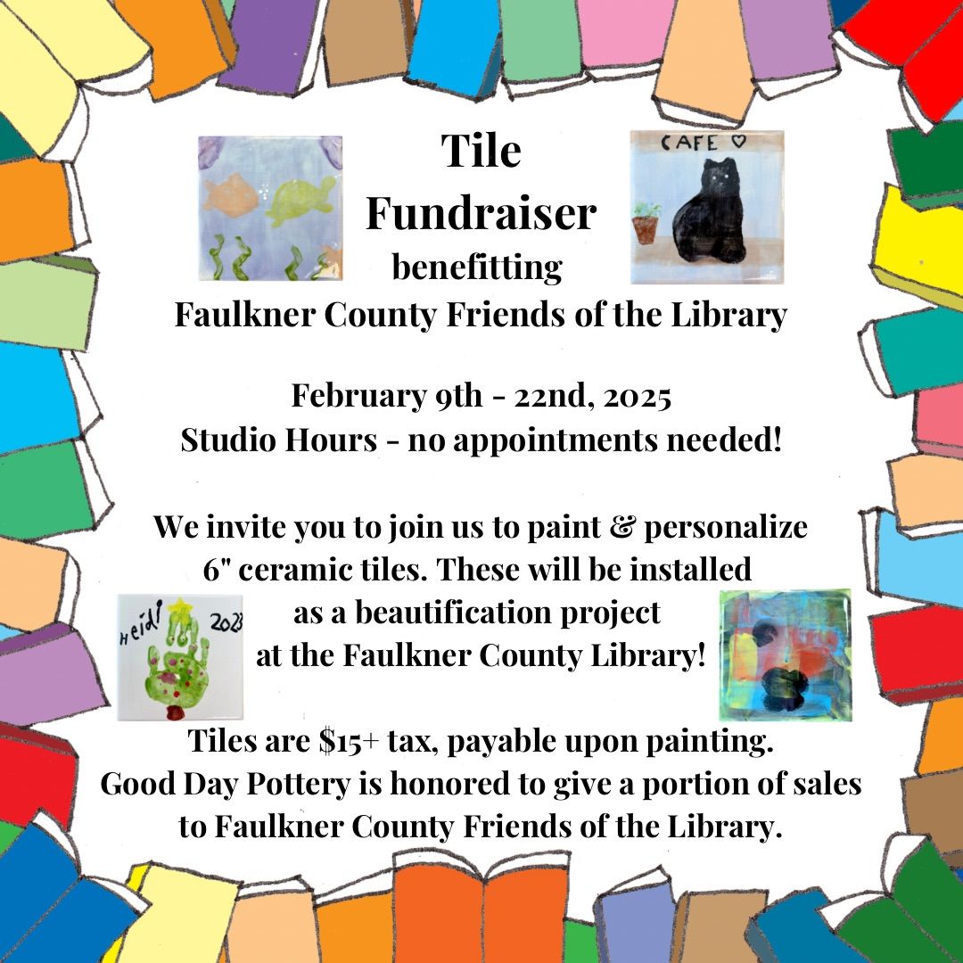 Tile Fundraiser benefitting Faulkner County Friends of the Library