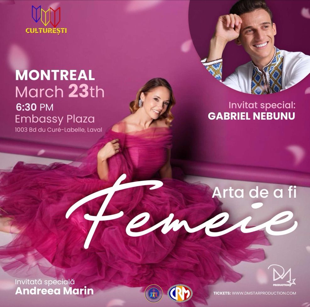 Arta de a fi femeie cu Andreea Marin, concert cu Gabriel Nebunu