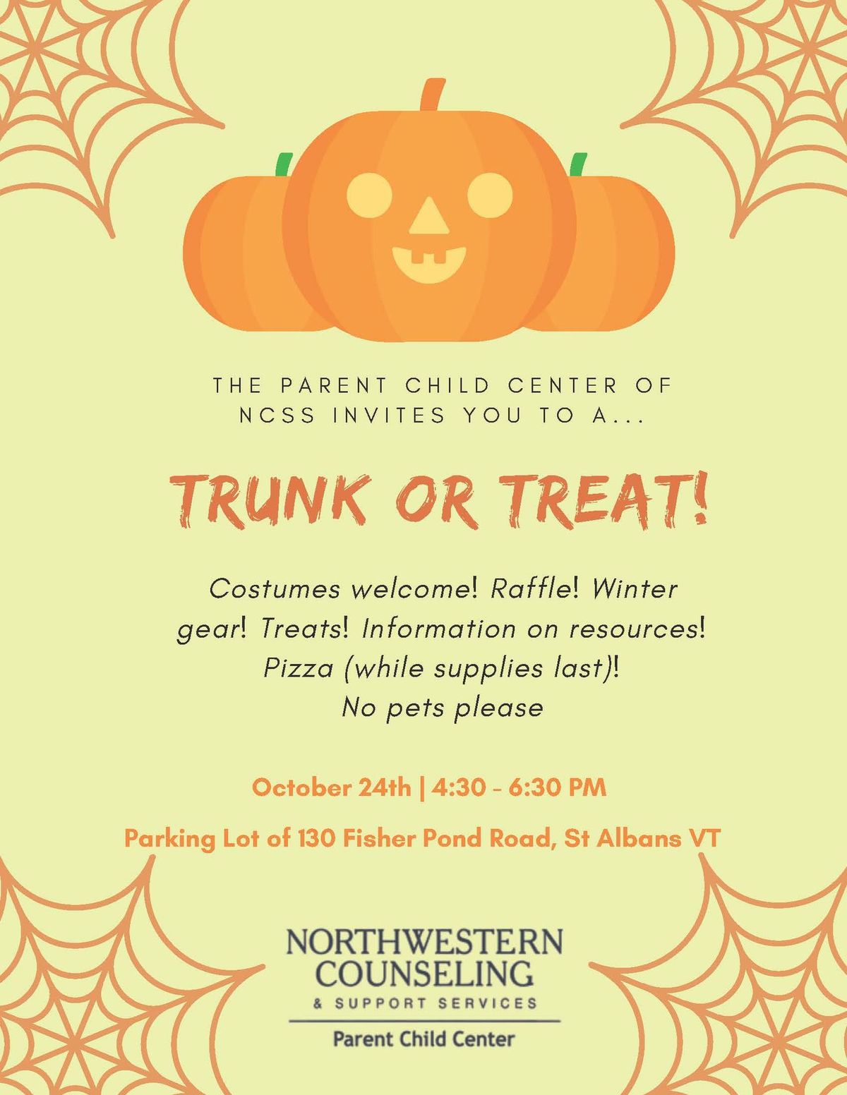 Trunk or Treat at the Parent Child Center!