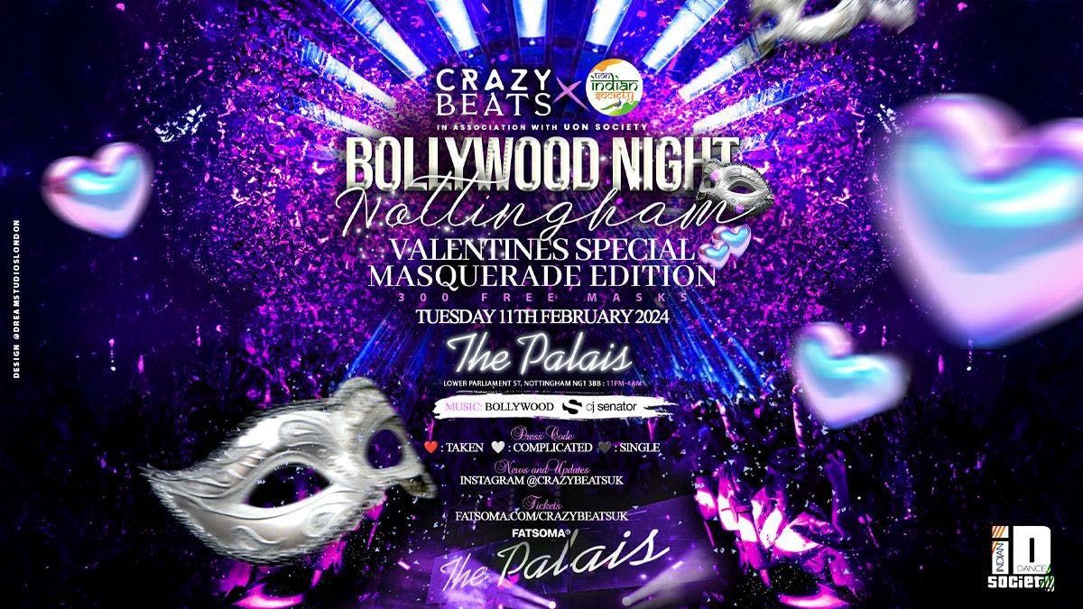 VALENTINES BOLLYWOOD NIGHT  | MASQUERADE EDITION | NOTTINGHAM